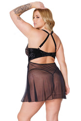 Coquette - 22317X - Babydoll & G-String - Black - Stag Shop