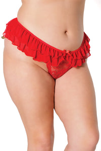 Thumbnail for Coquette - 22334 - Crotchless Panty - Red - Stag Shop