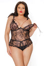 Coquette - Black Label Collection - 22516 - Crotchless Teddy - OS/XL - Stag Shop