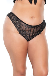 Coquette - 23136X - Panty - Black - OS/XL - Stag Shop