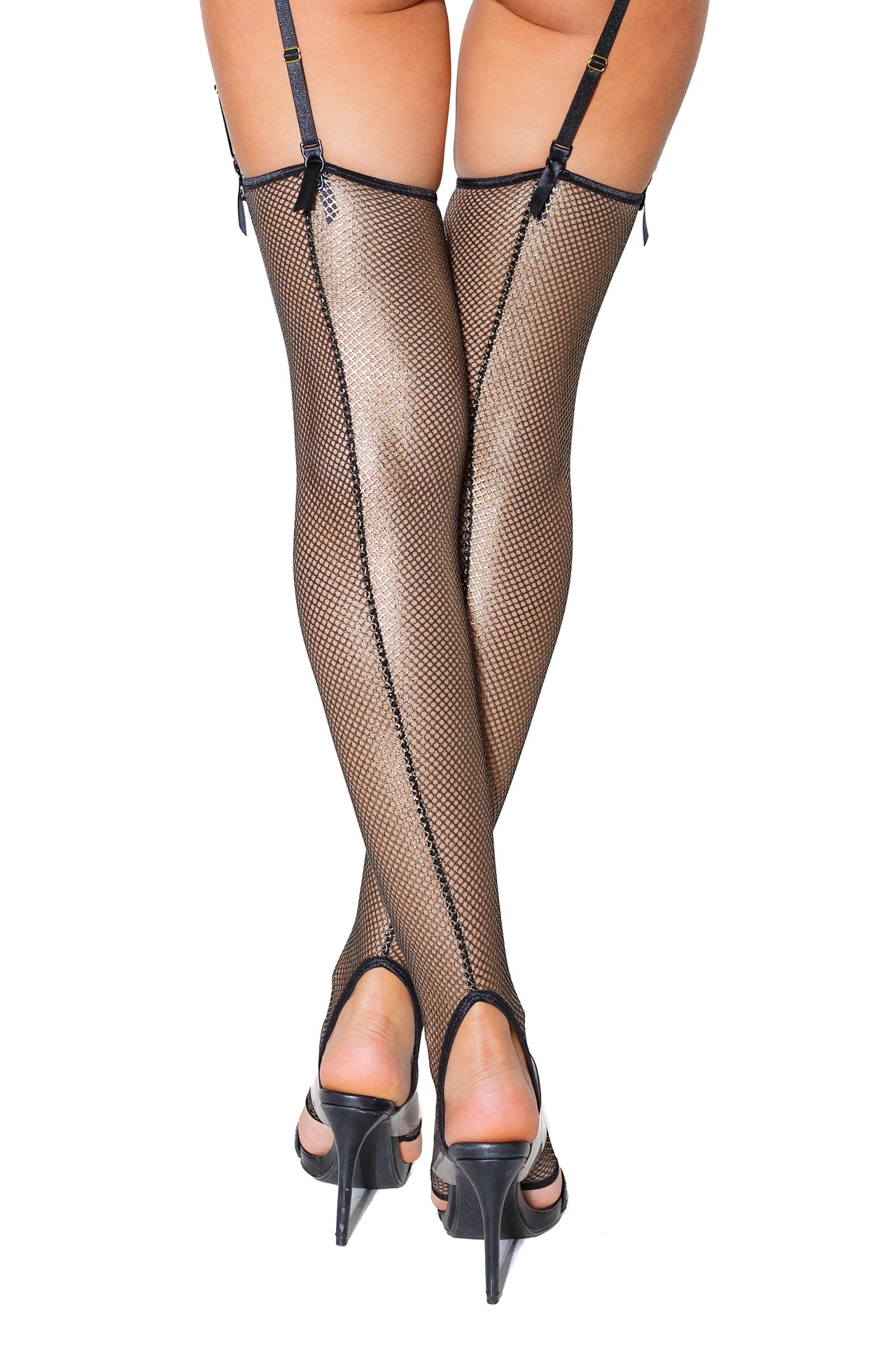 Coquette - 23309 - Toeless Stockings - Gold - Stag Shop