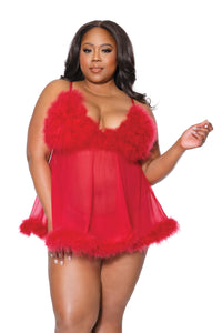 Thumbnail for Coquette - 23331 - Babydoll & G-String - Red - OS/XL - Stag Shop