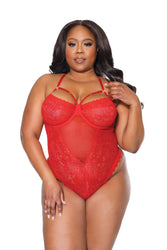 Coquette - 23334 PLUS - Teddy - Red - Stag Shop