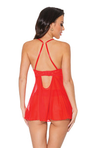 Thumbnail for Coquette - 23335 - Babydoll & Thong - Red - Stag Shop