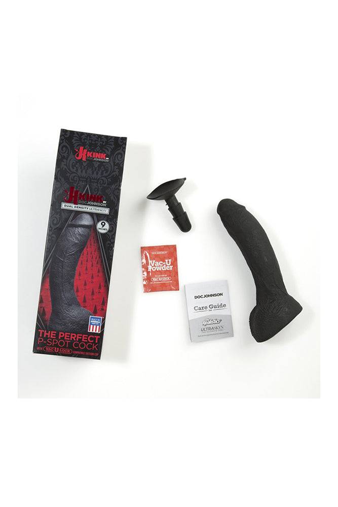Kink By Doc Johnson - The Perfect P-Spot Cock - Black - Stag Shop