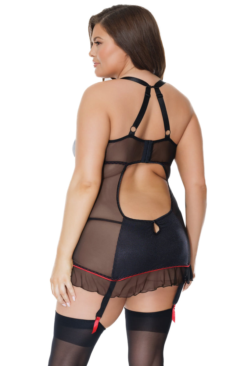 Coquette - 24107 PLUS - Chemise - Black - Stag Shop