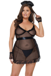 Coquette - 24131 - Maid Set - Black - OS/XL - Stag Shop