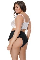 Coquette - 24132 - Crop Top & Shorts - Black/White - OS/XL - Stag Shop