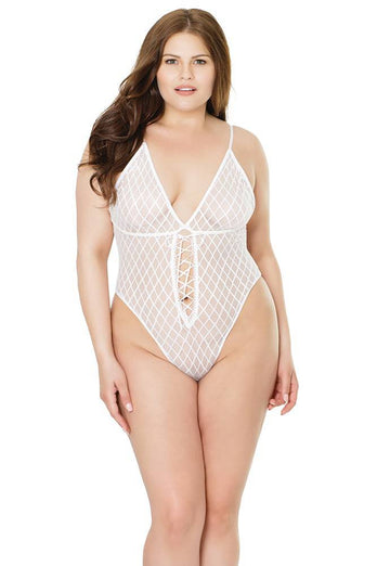 Coquette - 2483X - Teddy - OS/XL - White - Stag Shop