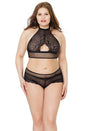 Coquette - 2489X - Top & Short Set - OS/XL - Black - Stag Shop