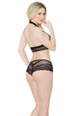 Coquette - 2489 - Top & Short Set - OS - Black - Stag Shop