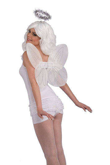 Forum Novelties - Angel Wings and Halo Set - White - Stag Shop