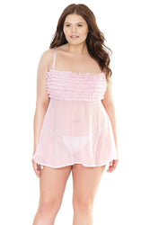Coquette - 2534X - Ruffle Babydoll - OS/XL - Stag Shop