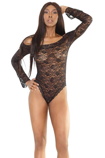 Coquette - 2540 - Lace Teddy - Black - OS - Stag Shop