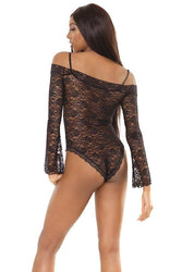 Coquette - 2540 - Lace Teddy - Black - OS - Stag Shop