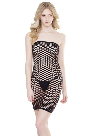 Coquette - 2550 - Fishnet Dress - OS - Black - Stag Shop
