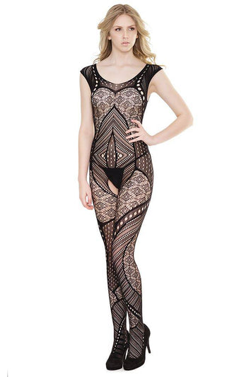 Coquette - 2561 - Bodystocking - OS - Black - Stag Shop