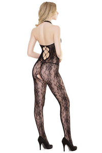 Thumbnail for Coquette - 2562 - Halter Bodystocking - OS - Black - Stag Shop