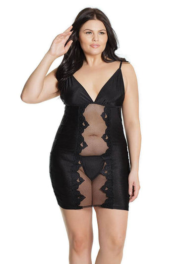 Coquette - 2581X - Chemise - Black - OSXL - Stag Shop