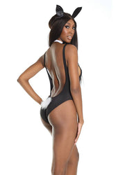 Coquette - 2627 - Bunny Teddy Set - Black - OS - Stag Shop