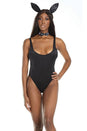 Coquette - 2627 - Bunny Teddy Set - Black - OS - Stag Shop