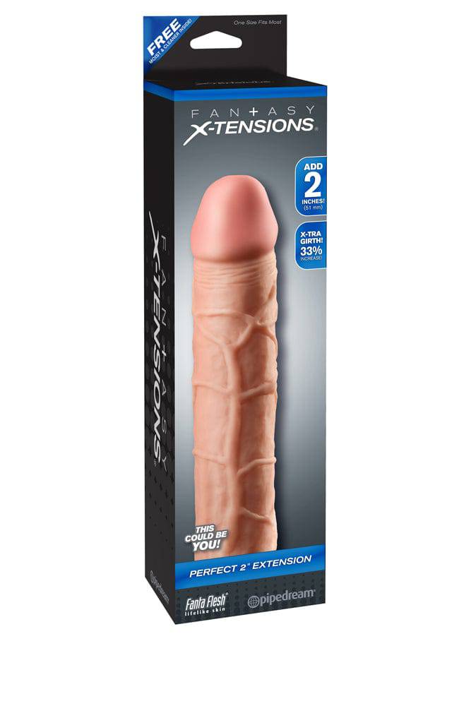 Pipedream - Fantasy X-tensions - Perfect 2 Inch Penis Extension - Beige - Stag Shop