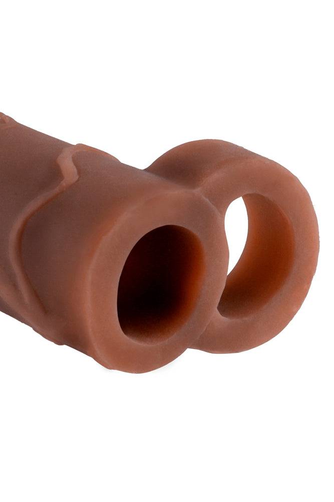 Pipedream - Fantasy X-tensions - Perfect 2 Inch Penis Extension with Ball Strap - Brown - Stag Shop