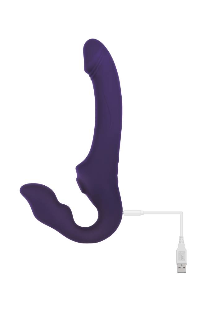 Evolved - 2 Become 1 - Dual Stimulation Strapless Strap-On & Remote - Purple - Stag Shop