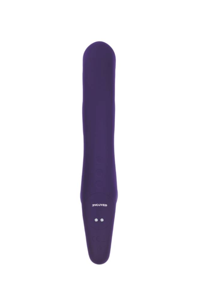 Evolved - 2 Become 1 - Dual Stimulation Strapless Strap-On & Remote - Purple - Stag Shop