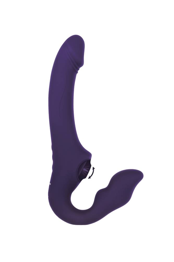 Evolved - 2 Become 1 - Dual Stimulation Strapless Strap-On & Remote - Purple - Stag Shop