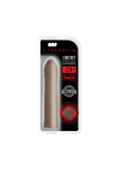 Topco - Cyberskin - 3I nch Xtra Thick Uncut Penis Extension - Dark - Stag Shop
