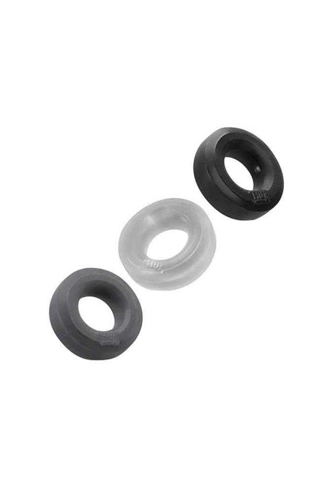 Ox Balls - Hunky Junk - 3-Pack Cock Ring Set - Grey - Stag Shop