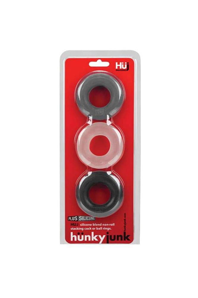 Ox Balls - Hunky Junk - 3-Pack Cock Ring Set - Grey - Stag Shop