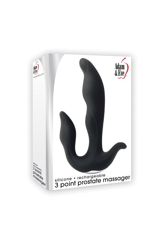Adam & Eve - 3-Point Prostate Massager - Black - Stag Shop