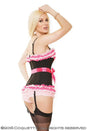Coquette - 3383 - Corset - Black/Pink - Stag Shop