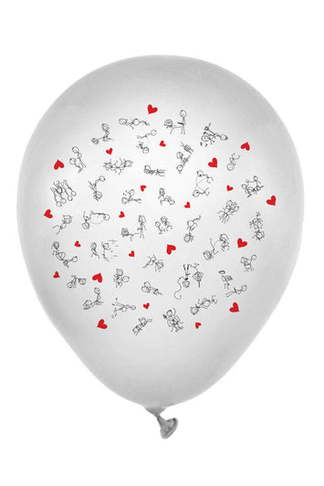 Little Genie - Candyprints - Dirty Stick Figure Latex Balloons - 8 Pack - Stag Shop