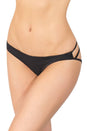 Coquette - 3683 - Crotchless Panty - Black/Red - Stag Shop