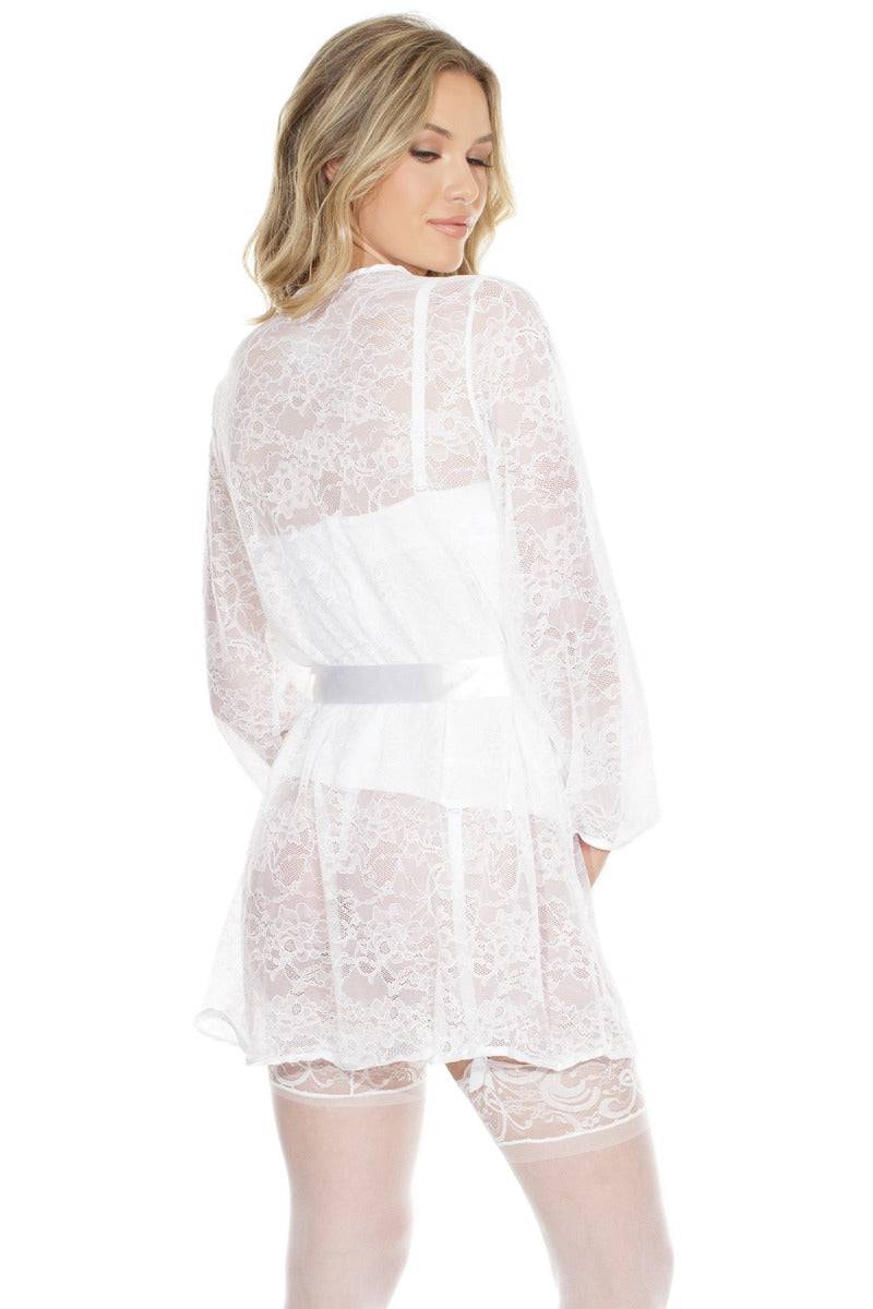 Coquette - 3708 - Stretch Lace Robe - OS - Stag Shop