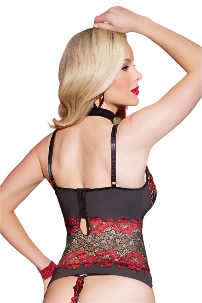 Coquette - 3804 - Bustier - Black/Red - Stag Shop