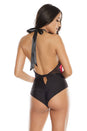 Coquette - 3868 - Plus Size Embroidered Teddy - Black/Red - OS - Stag Shop