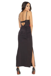Coquette - 3870 - Embroidered Gown - Black/Red - Stag Shop