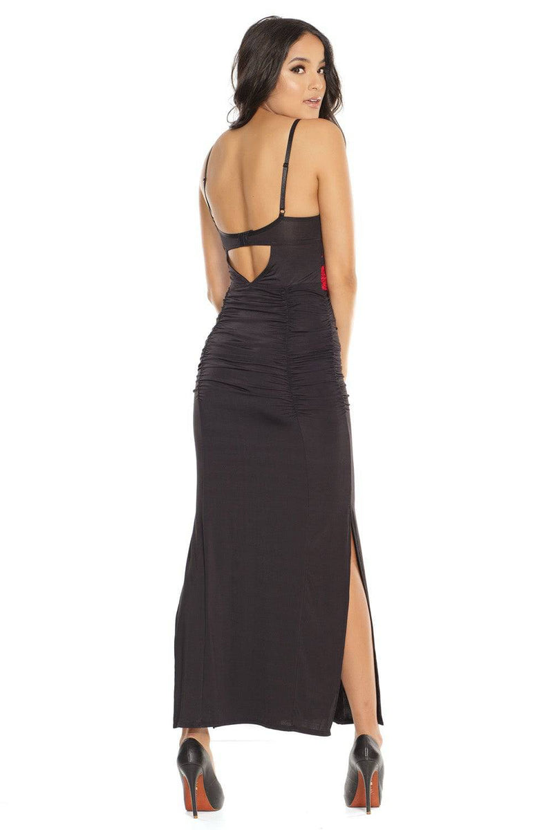 Coquette - 3870 - Embroidered Gown - Black/Red - Stag Shop
