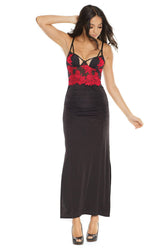 Coquette - 3870 - Embroidered Gown - Black/Red - Stag Shop