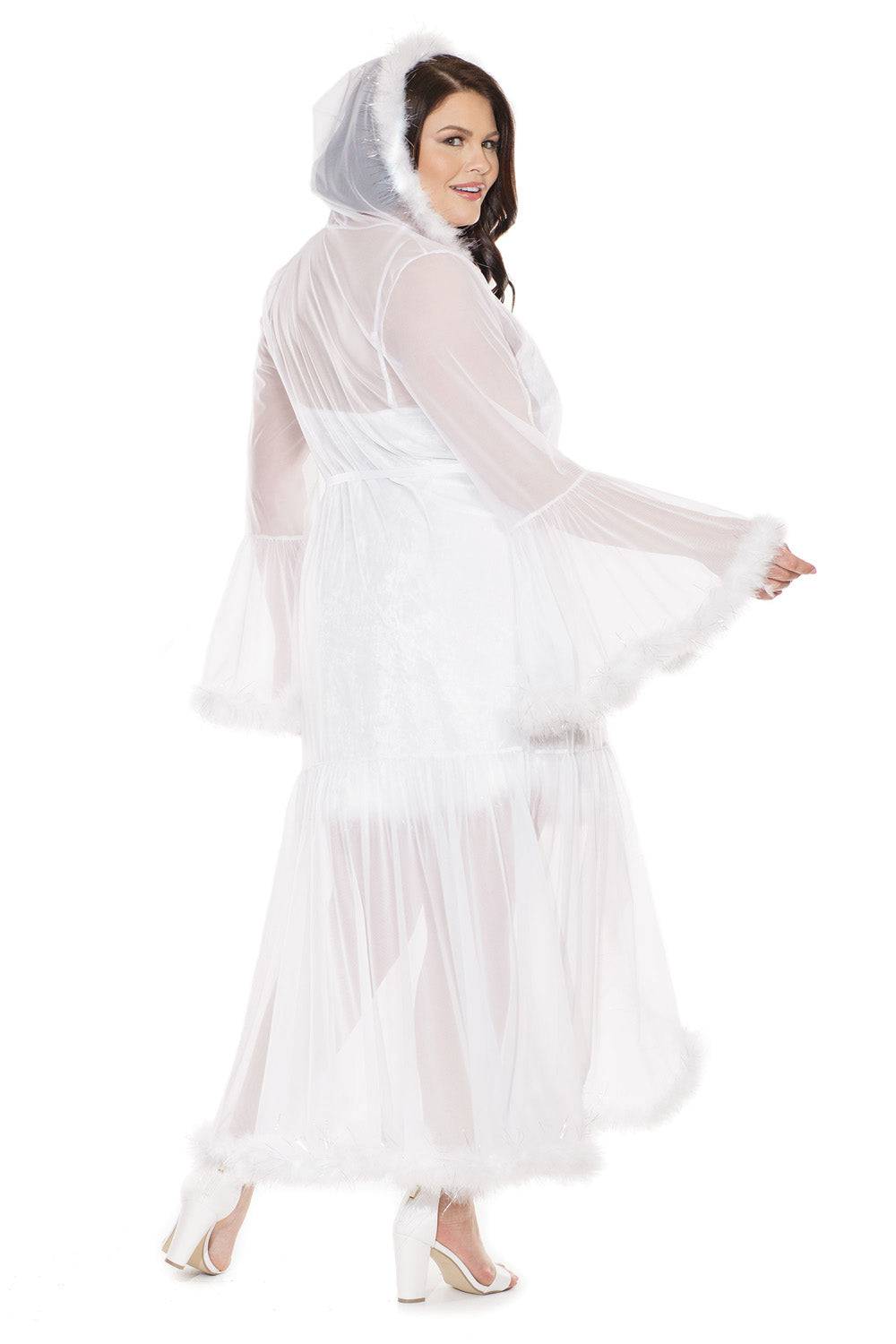 Coquette - 3880 - Full Length Robe - White - OS - Stag Shop