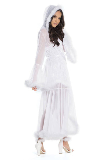 Coquette - 3880 - Full Length Robe - White - OS - Stag Shop