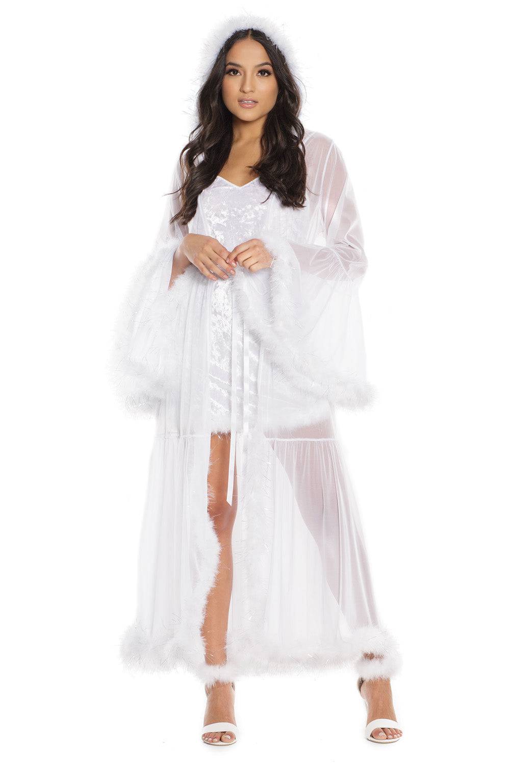 Coquette - 3880 - Full Length Robe - White - OS - Stag Shop