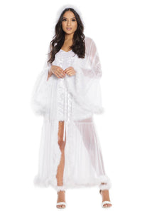 Thumbnail for Coquette - 3880 - Full Length Robe - White - OS - Stag Shop