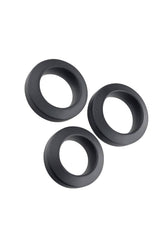 Adam & Eve - Adam's 3 Piece Penis Ring Set - Black - Stag Shop