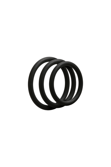 Doc Johnson - Optimale - C-Ring Set - Thin - Black - Stag Shop