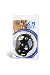 Electric Eel - Blue Line - 3 Ring Silicone Gates Of Hell Cock Cage With Lead - Stag Shop